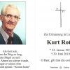 Roth Kurt 1928-2010 Todeskarte